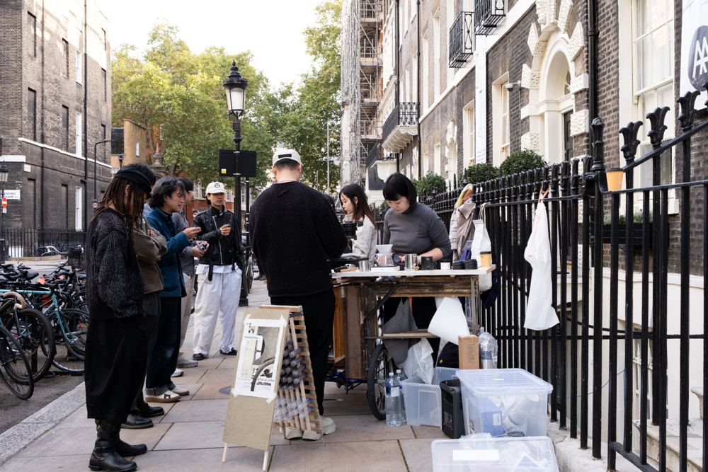 ELLA serving on the pavement at Bedford Square