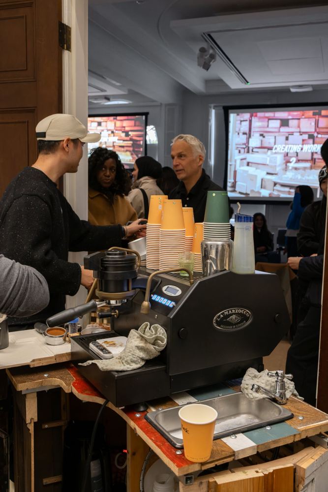 Espresso service at the back of the AA lecture