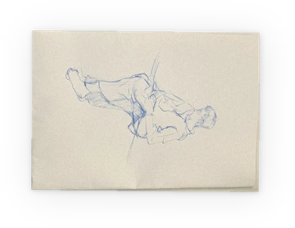 A guest’s blue biro figure on a paper slip